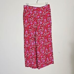 Loft Women's Floral Wide Leg Pants Size S